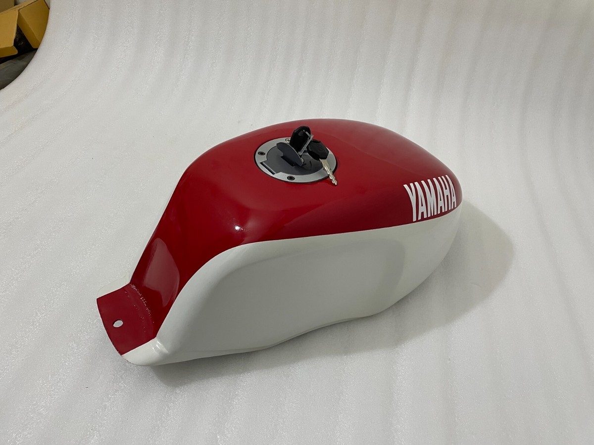 Yamaha Ysr 50 80 Ysr50 Ysr80 1989 Steel Tank White & Red With Cap