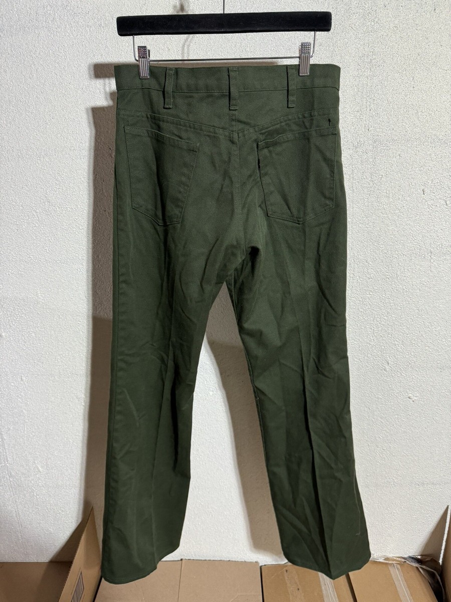 Vintage 70s Levi's 517 Sta-Prest Green Jeans 32W 31L Made In USA