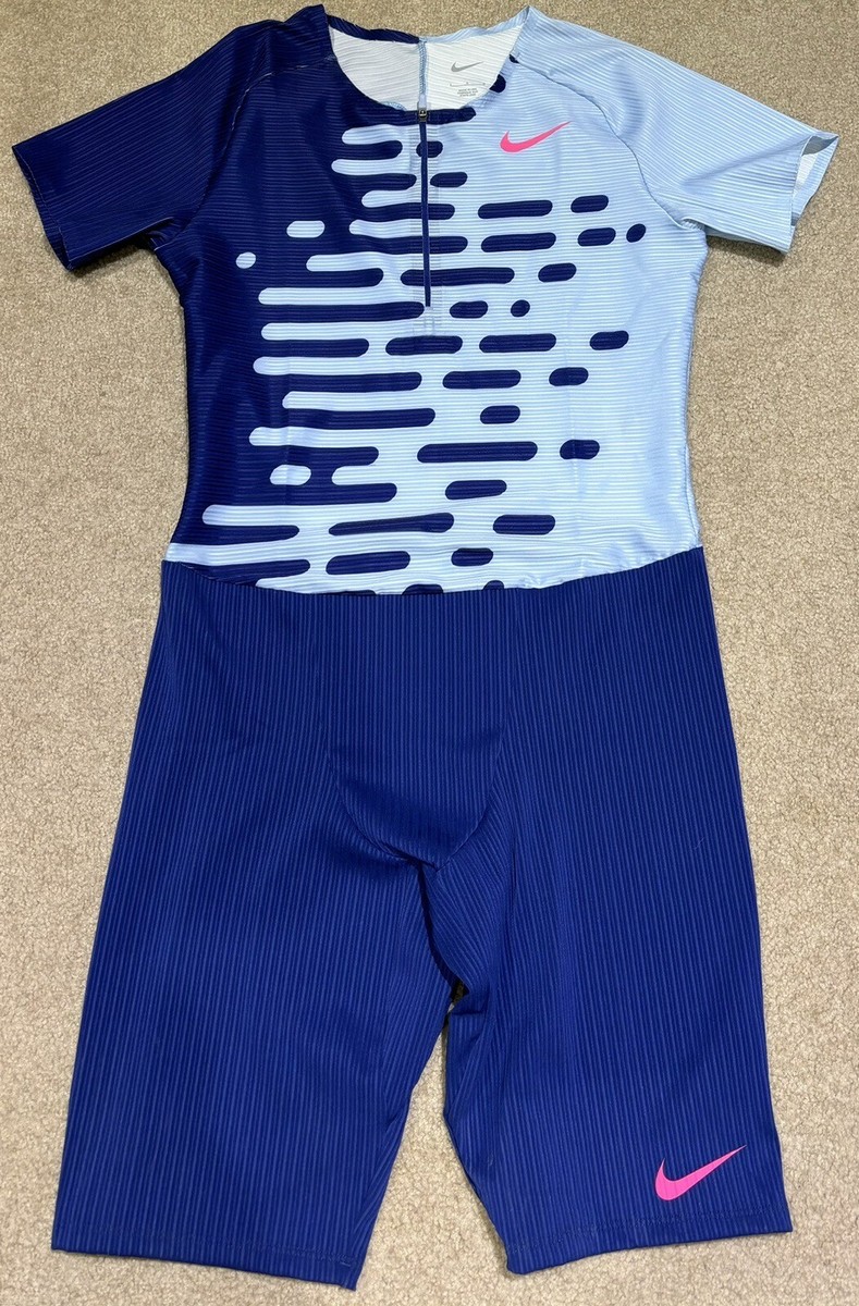 Nike Pro Elite 2023 Team Speedsuit Blue Pink Mens Sz Large (DR4849