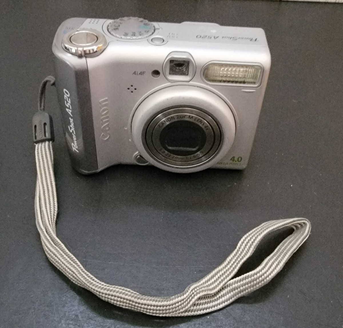 Canon PowerShot A520 Digital Camera Silver with Strap UNTESTED FOR