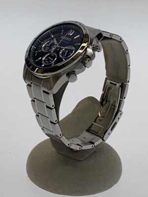 SEIKO Chronograph 8T63-00D0 Quartz Men's Watch Navy Dial Analog