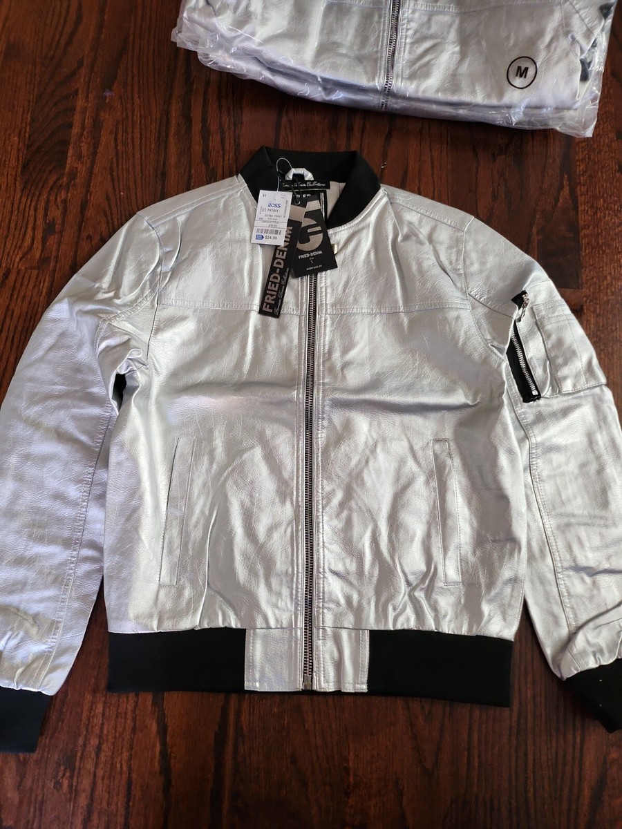 Fried Denim Jacket Men's jacket silver gray New with tag | eBay