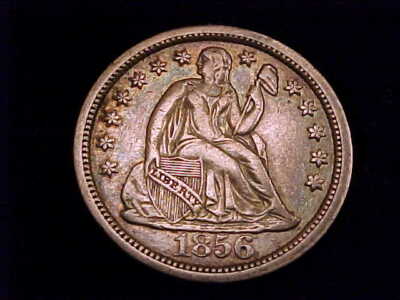 1856 Large Date Seated Liberty Dime, a nice Extra Fine grade coin