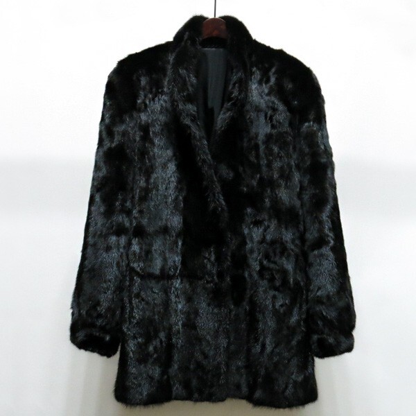 SAGA MINK FULL SKINS Superb Quality Ranched Mink Coat Jacket L