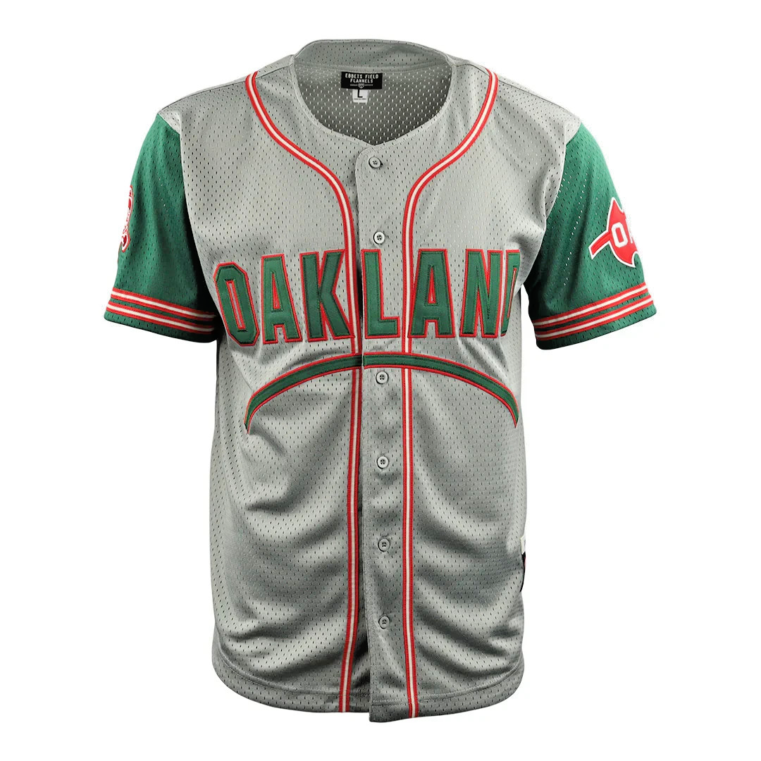 Ebbets Field Flannels Vintage Oakland Oaks Men's Button-Up