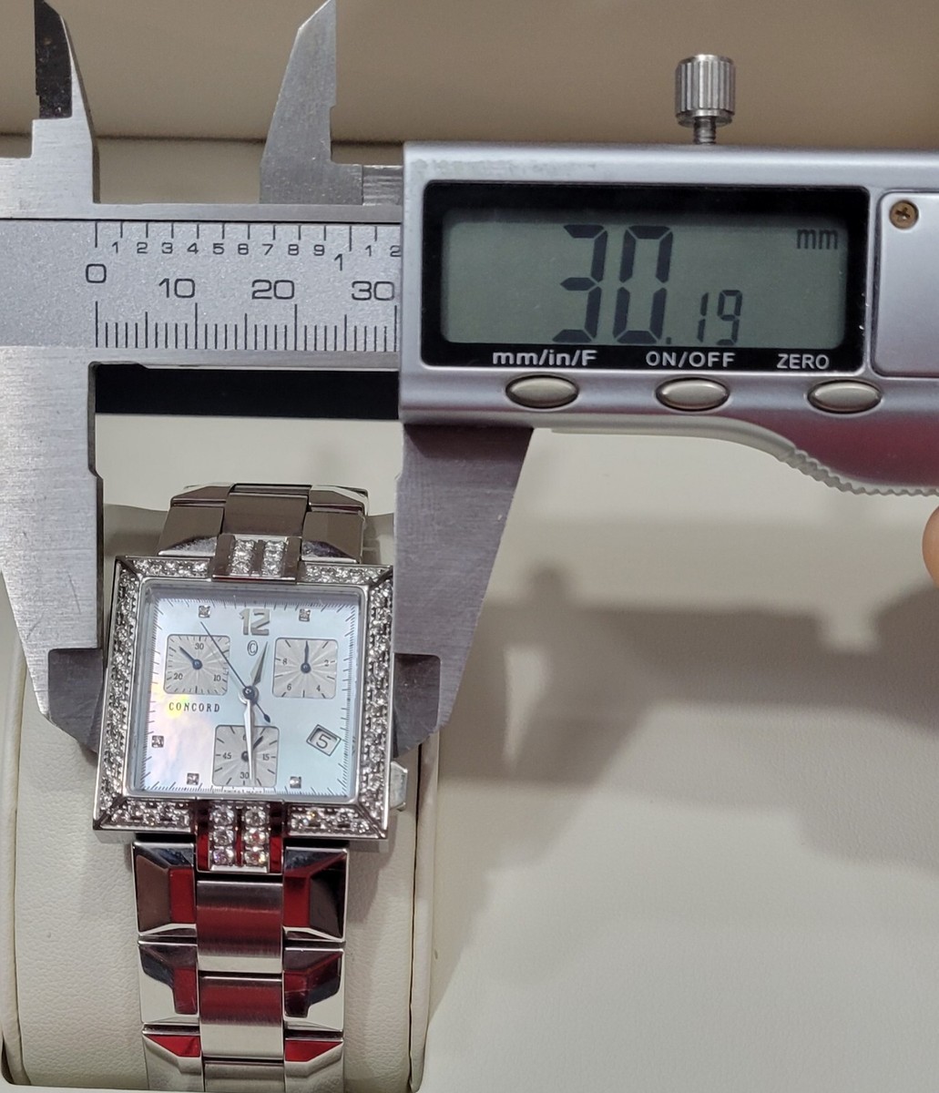 Concord La Scala 30mm Diamond Bezel Chrono 23Jewels Quartz Ladies
