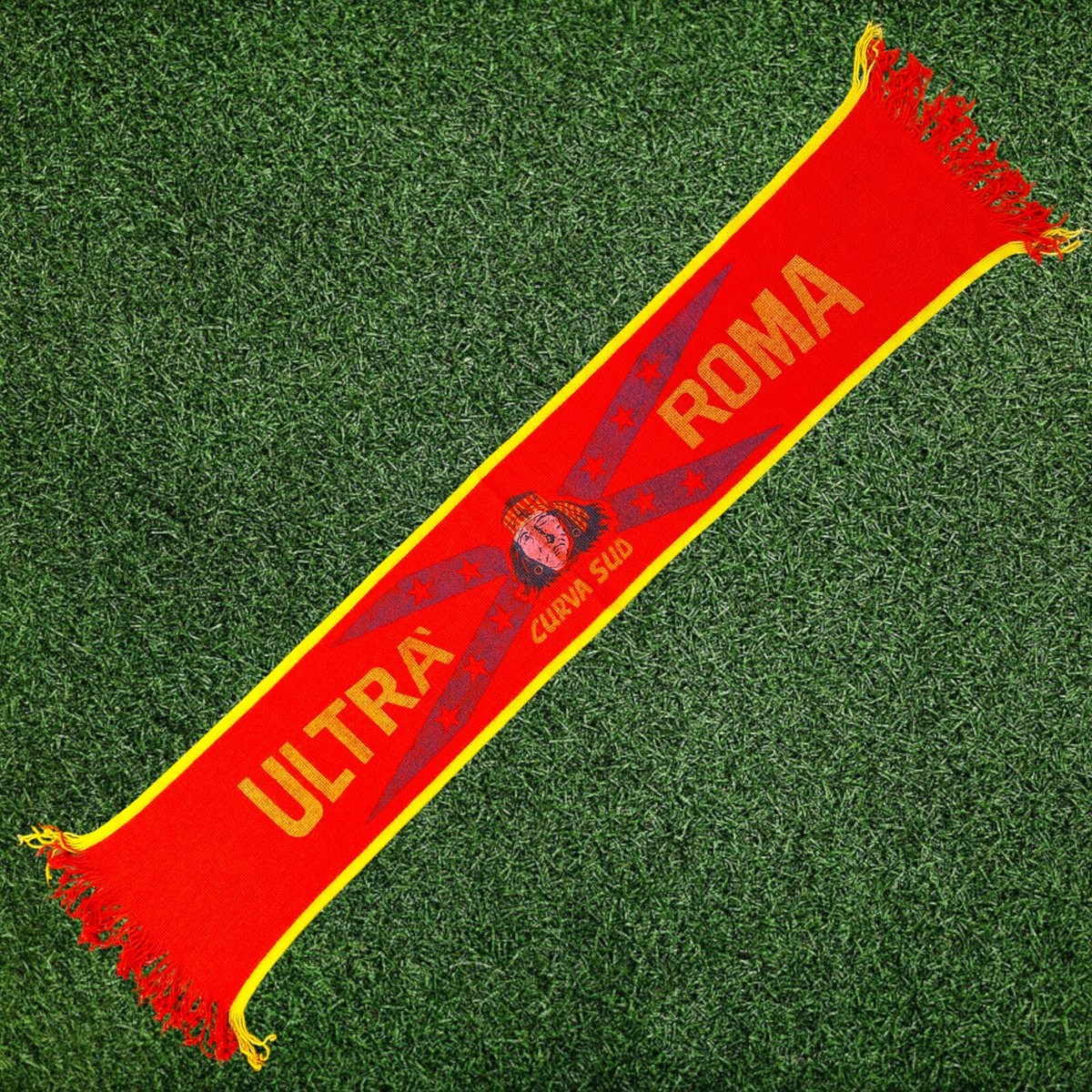 Rare old football scarf 80s ultras Roma, Curva Sud hooligans