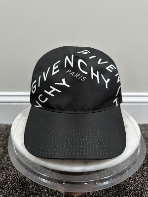 Givenchy Black Symmetrical Logo Black Nylon Baseball Hat | eBay