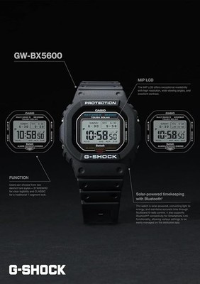 CASIO G-SHOCK GW-BX5600-1JF MIP LCD Bluetooth Radio Solar 20BAR