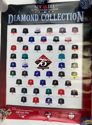 RARE VINTAGE NEW ERA 1995 DIAMOND COLLECTION CAP POSTER | eBay