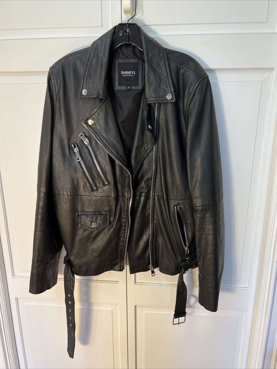 Barneys Originals new york Leather Jacket Men's Large | eBay