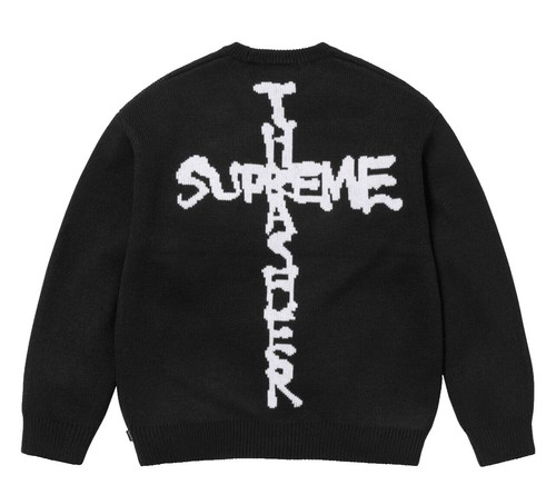 SUPREME Quilt Stitch Sweater Black SS23 Mens XL Used As Is | eBay