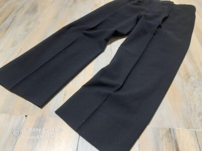 ISSEY MIYAKE men's 90s Wool Linen Tucked Slacks Pants Size 2 Black