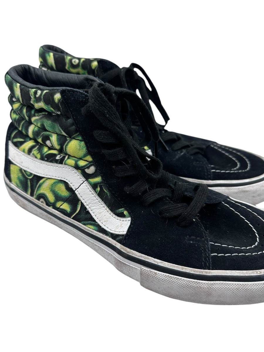 VANS Sk8-Hi x Supreme Glow-In-The-Dark Skull Pile 2018 High Tops