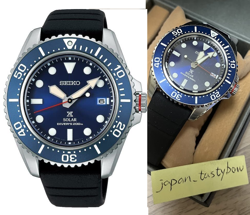 Seiko Prospex SBDJ055 Blue Solar Sapphire Diver Scuba 200m