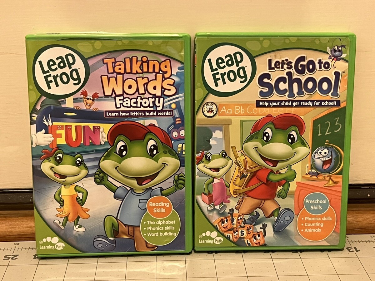 Leap Frog DVDs lot of 2 Lets Go To School + Talking Words | eBay