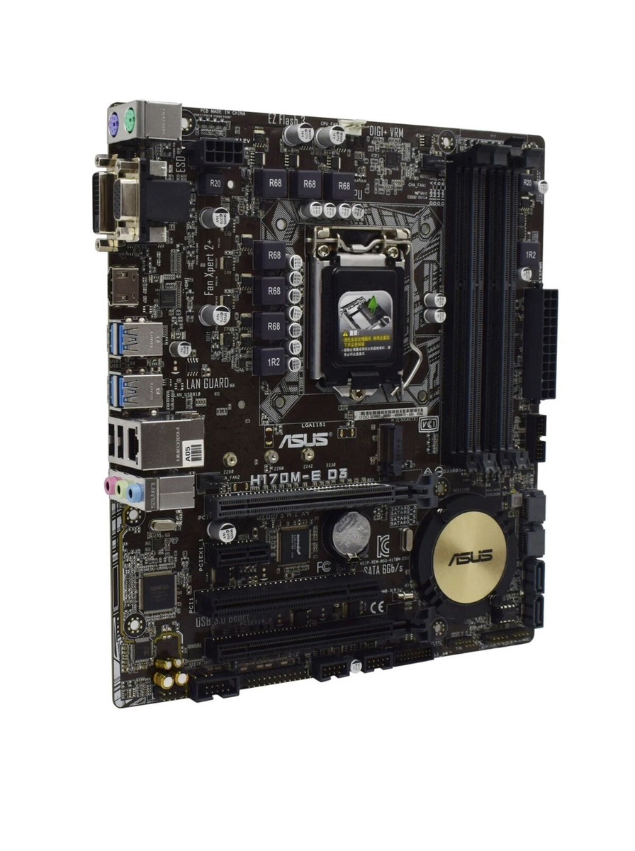 ASUS H170M-E D3 Motherboard M-ATX Intel H170 LGA1151 DDR3 64GB