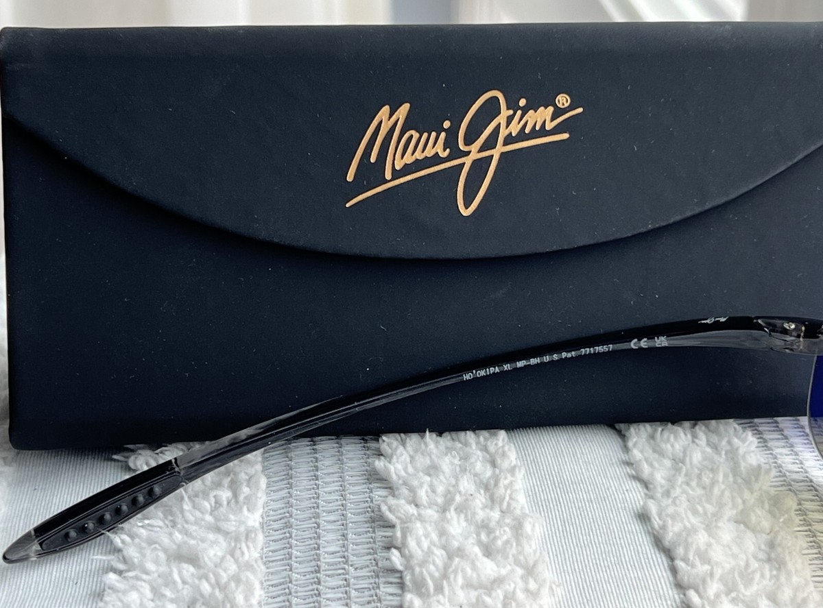 Maui Jim Extra Large Ho'okipa MJ 456 14A Grey Frame - Hawaii Blue