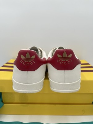 Mens Size 11 - adidas Gazelle x Gucci White Navy Red (HQ8849) Worn