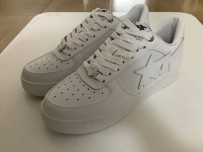 Authentic a bathing ape bape bape sta men's US 11 white new