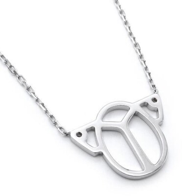 Cartier Necklace 2P Diamond Scarab K18WG WG 40cm 554650 | eBay