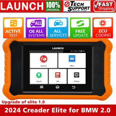 2026 LAUNCH Creader Elite 2.0 for BMW OBD2 Scanner Key Programming