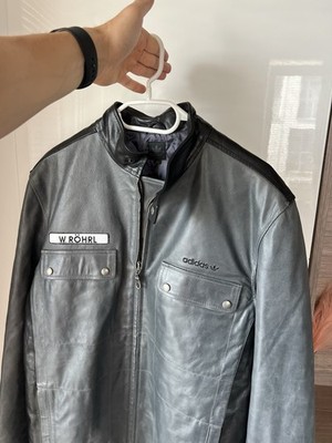 MEN'S ADIDAS W. RÖHRL RARE 100% GERMAN LEATHER JACKET 'COAT