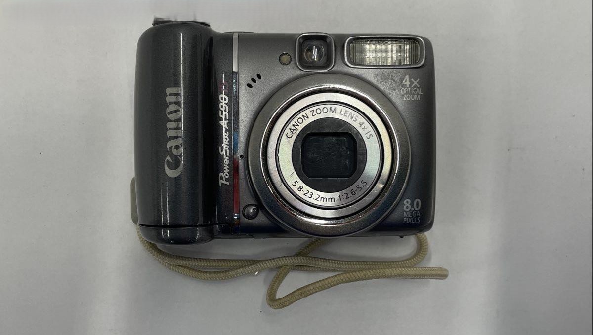 Canon PowerShot A590 IS 8.0MP Digital Camera - Gray 4x Optical