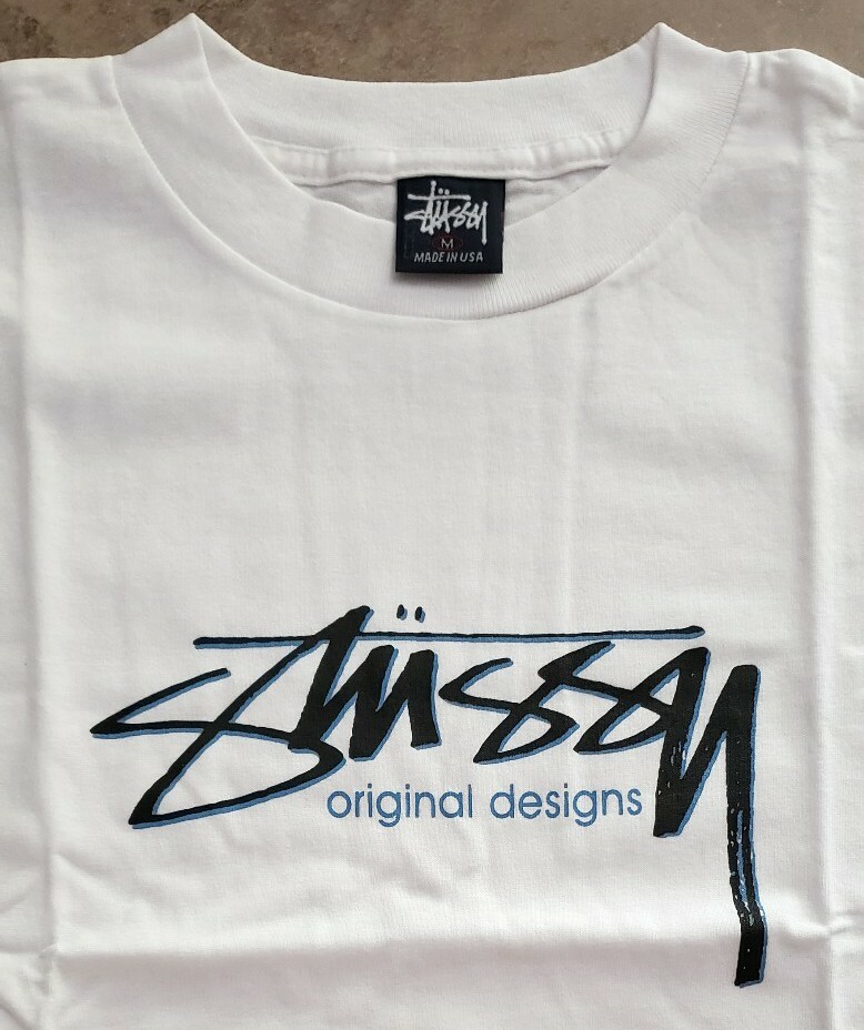 VINTAGE 90s STUSSY ORIGINAL DESIGNS WHITE T SHIRT SIZE M | eBay