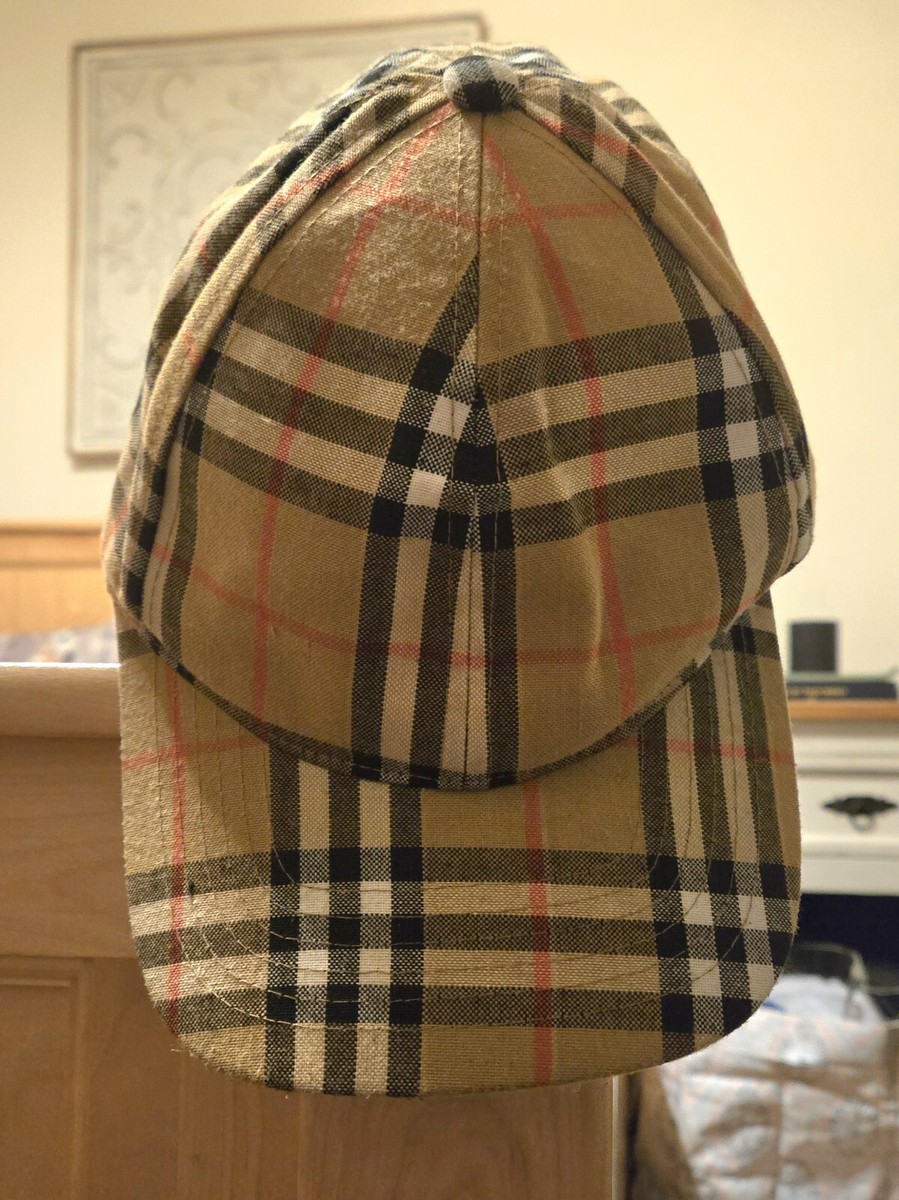 Burberry Hat Vintage Check Baseball Cap Made In Portugal | eBay