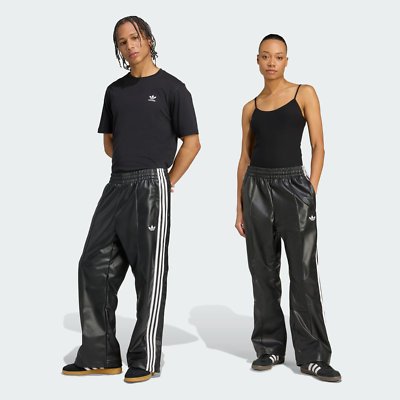 adidas x Jeremy Scott Faux leather wide leg pant Black JY2015