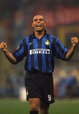 9 Ronaldo Inter Milan 1998 1999 Nike Blue Soccer Football M Home T
