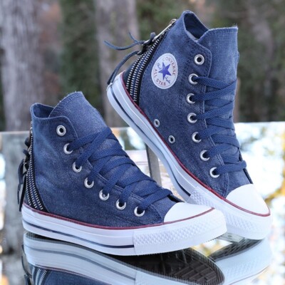 Converse Chuck Taylor All Star Hi Tri Zip Sparkle Women's Size 6