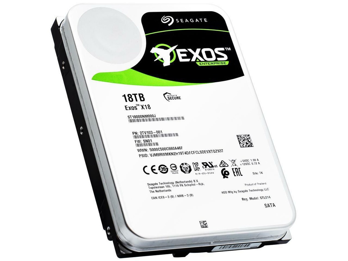 Seagate HDD 18TB Exos Enterprise hard drive disk SATA 6.0 Gb model