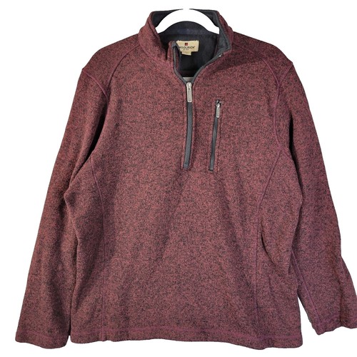 Vintage Woolrich Pullover Windbreaker Jacket 1/2 Zip Red Blue Mens