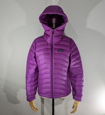 Patagonia Women's Down Hooded Jacket Purple Size XS Casual Outdoor