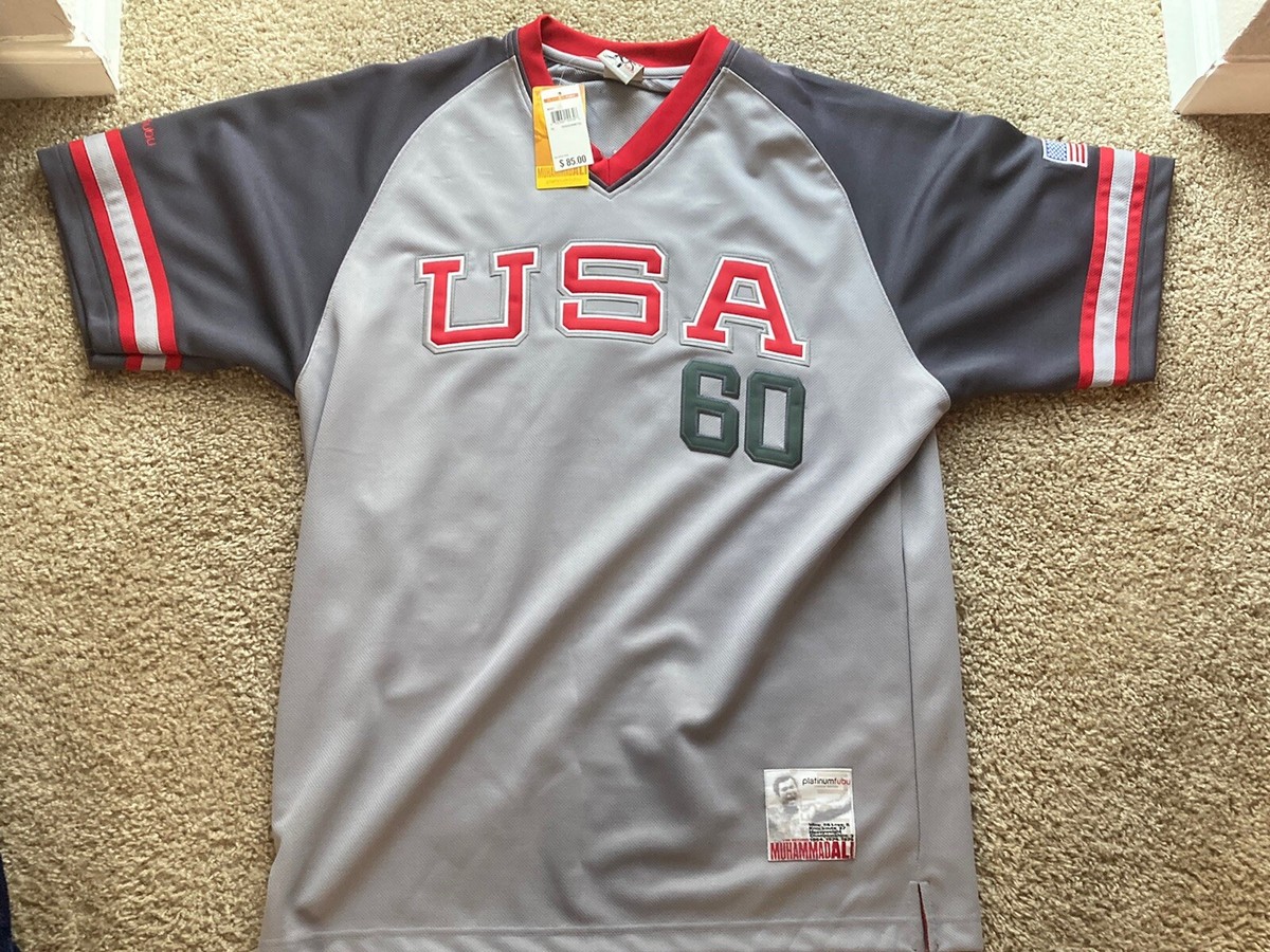 Platinum Fubu Muhammed Ali 60 Mens 1960 Rome Gold Medalist Jersey