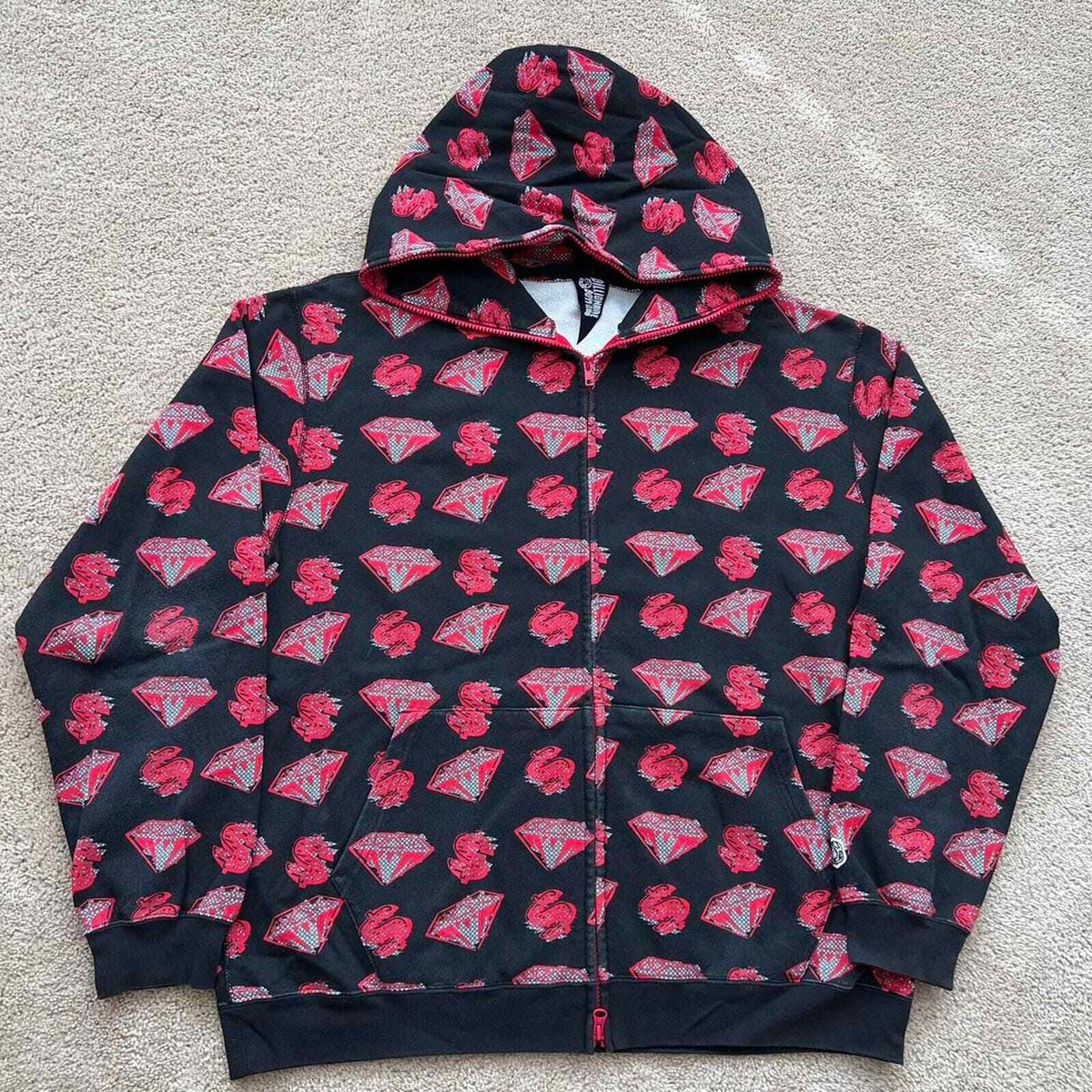 Og billionaire boys club diamonds and dollars full zip hoodie | eBay