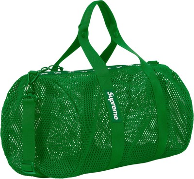 Supreme Green Mesh Duffle Bag SS23 Box Logo 25L. Poly Eyelet