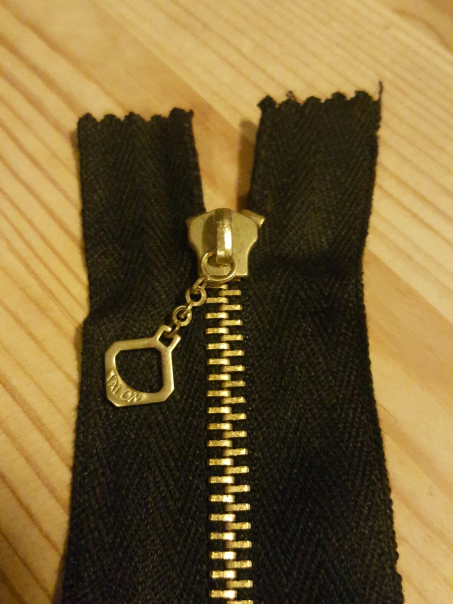 1 × 7'' inch Talon vintage style(Repro) brass diamon Zip-Zipper | eBay