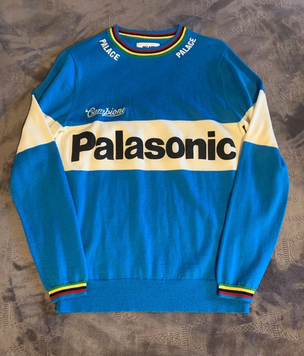 2016 Palace Skateboards Palasonic Knit Sweater - Blue, Size Small
