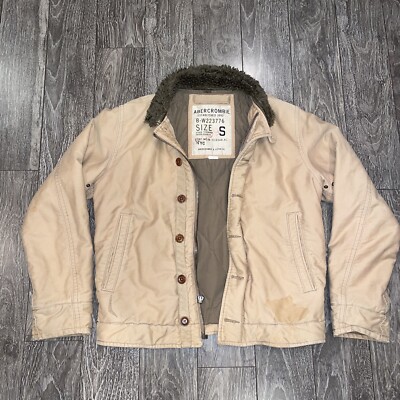 Abercrombie And Fitch Vintage Tan Military/ Army Style Jacket Rare