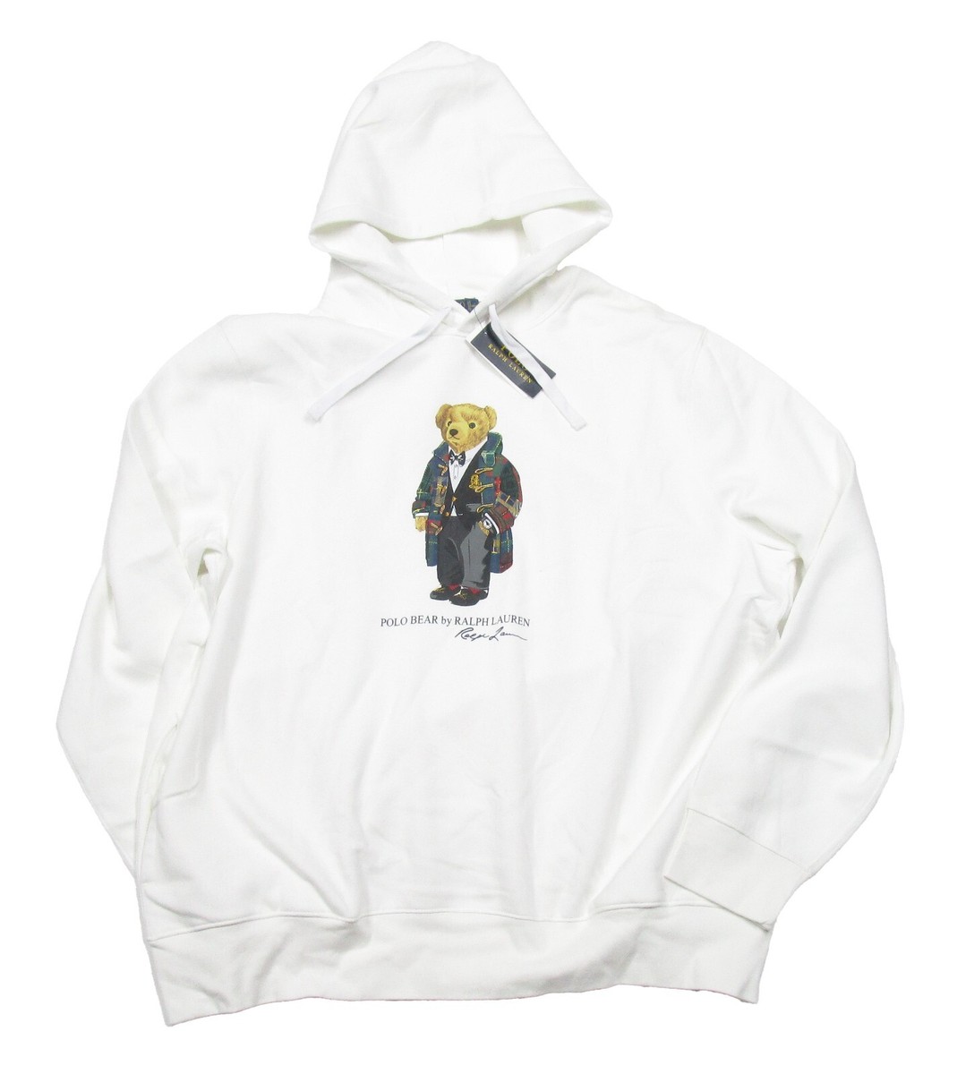 Polo Ralph Lauren Men's White Polo Bear Graphic Fleece Pullover