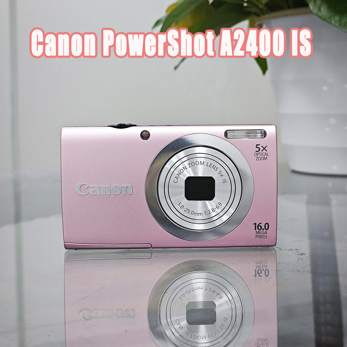 90% NEW Canon PowerShot A2400 IS 16.0MP Digital Camera Pink - 100