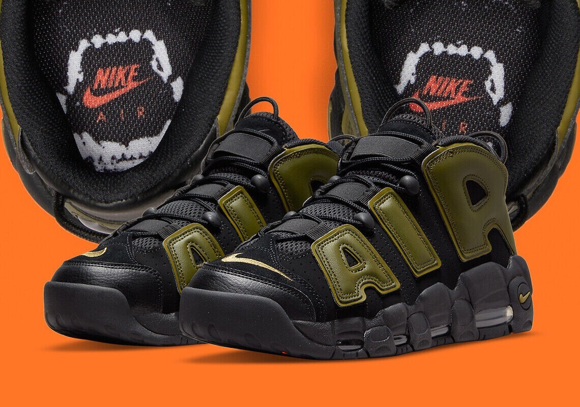 Nike Air More Uptempo '96 Shoes Black Rough Green Men's (DH8011