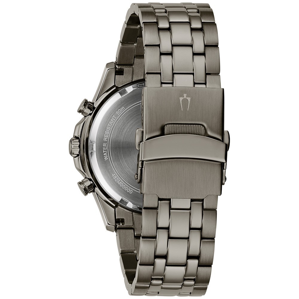 Bulova Men's Sport Chronograph Gray Stainless Steel Quartz Watch