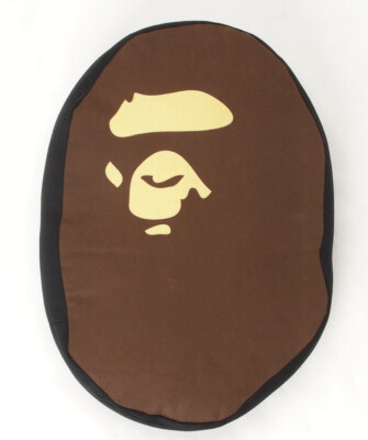 AUTHENTIC A BATHING APE BAPE APE HEAD CUSHION BROWN NEW SALE | eBay