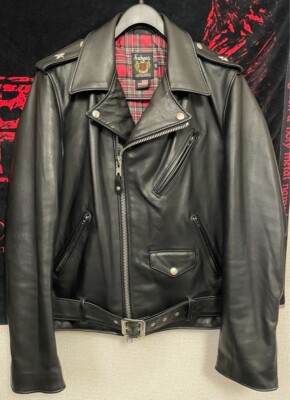 mastermind Japan x Schott NYC Leather Jacket One Star 613mm Size