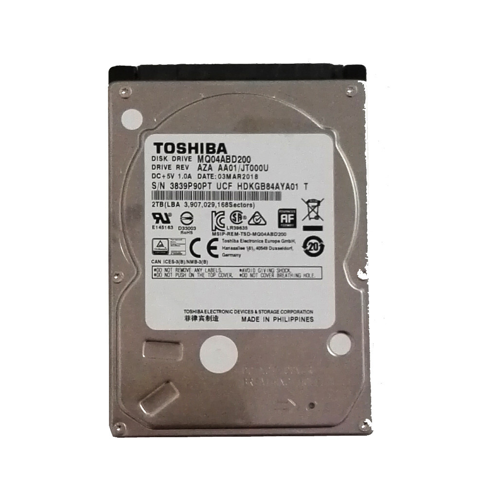Toshiba MQ04ABD200 2TB 5400RPM 128MB SATA 6Gb/s 2.5