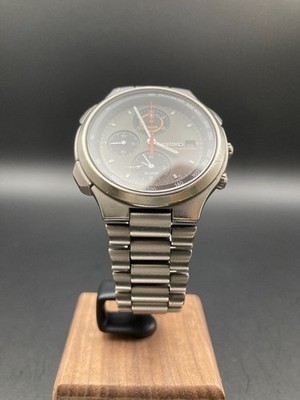 N Mint] SEIKO Chronograph 7T42-7A10 Mens Vintage Watch Quartz Gray